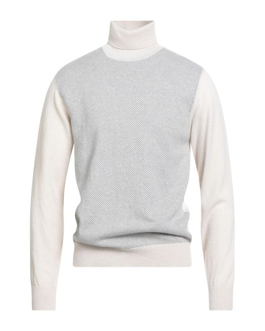 Luigi Borrelli Napoli White Turtleneck for men