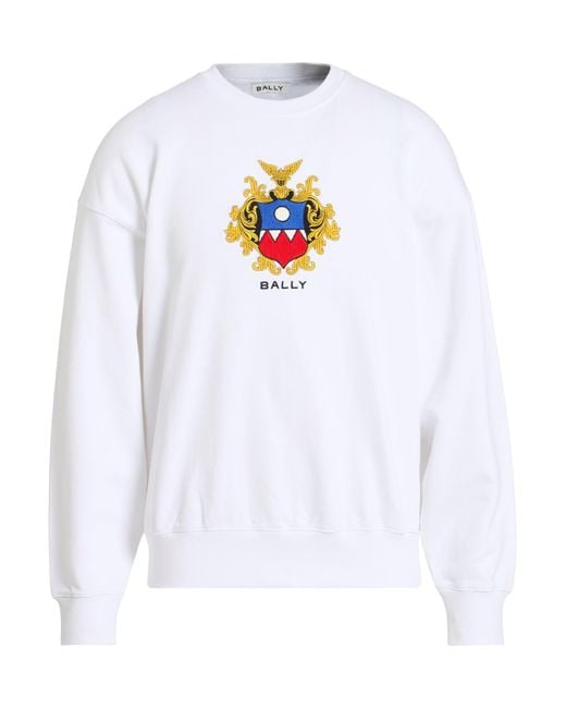 Bally White Sweatshirt Organic Cotton, Elastane for men