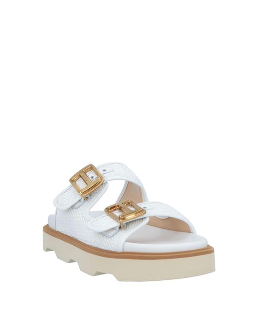 Hogan White Sandals
