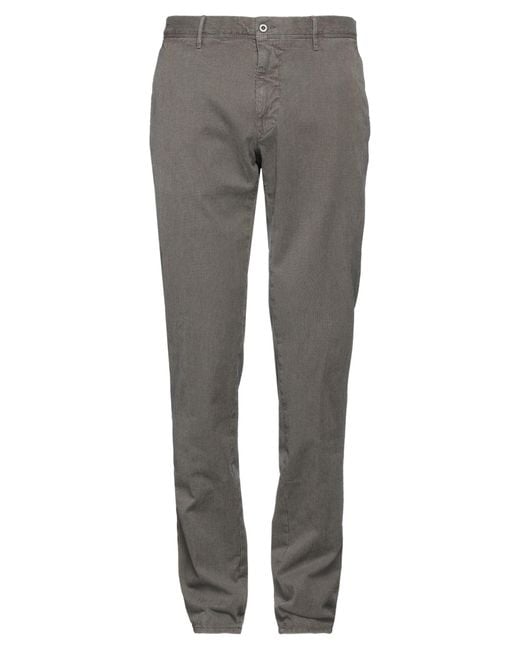 Incotex Gray Pants Cotton, Elastane for men
