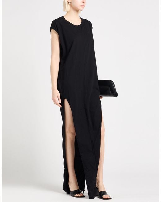 Rick Owens Black Maxi Dress Organic Cotton