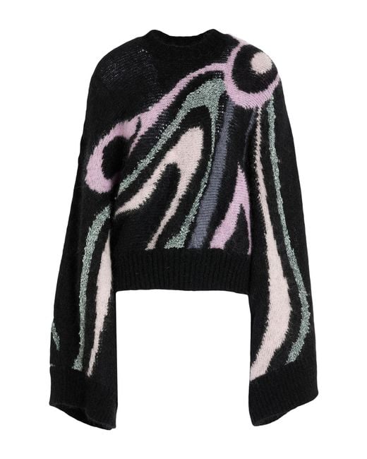 Emilio Pucci Black Turtleneck Mohair Wool, Polyamide, Viscose, Wool