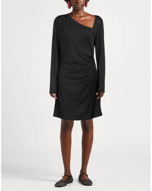 Gaelle Paris Black Mini Dress Polyester, Elastane