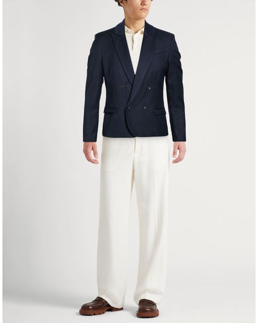 Imperial Blue Blazer Polyester, Viscose, Elastane for men
