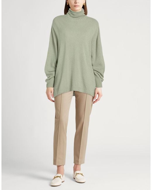 Alysi Green Chocolat Turtleneck Merino Wool, Cashmere