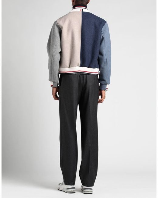 Thom Browne Blue Jacket Wool, Cashmere for men