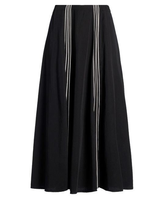 Purotatto Black Midi Skirt Lyocell