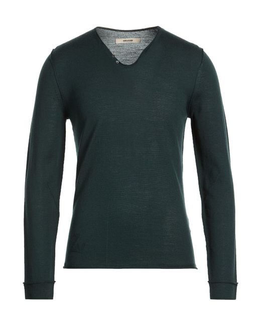 Zadig & Voltaire Green Sweater Merino Wool for men