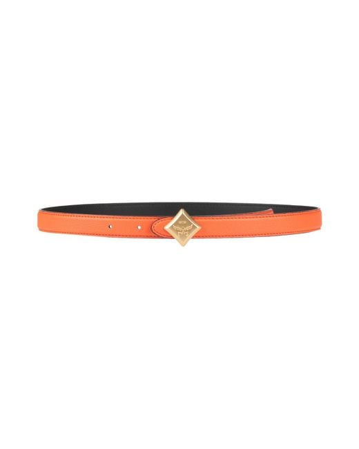 MCM White Belt Leather