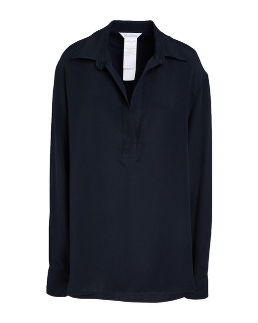 Max Mara Blue Midnight Top Silk