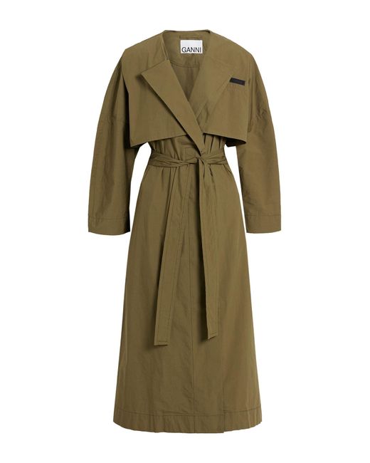 Ganni Green Overcoat & Trench Coat