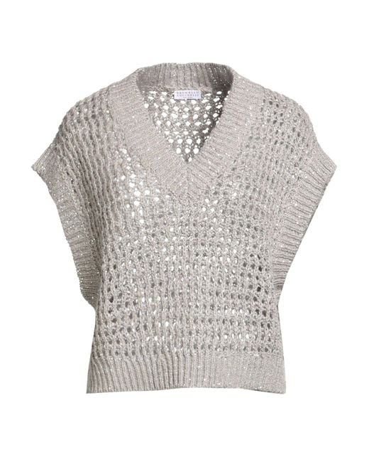 Pullover Brunello Cucinelli en coloris Gray