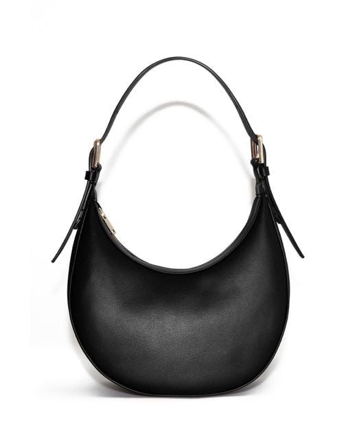 COS Black Mini Crescent Bag - Leather