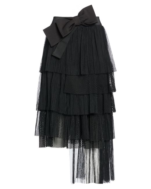 Liu Jo Black Midi Skirt Polyester