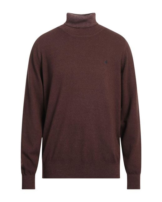 Brooksfield Brown Turtleneck Virgin Wool for men