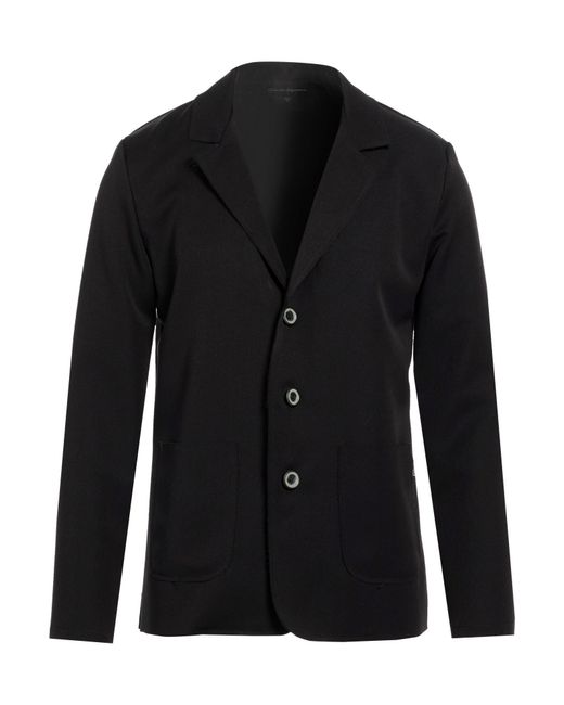 Takeshy Kurosawa Black Blazer Polyester, Viscose, Elastane for men