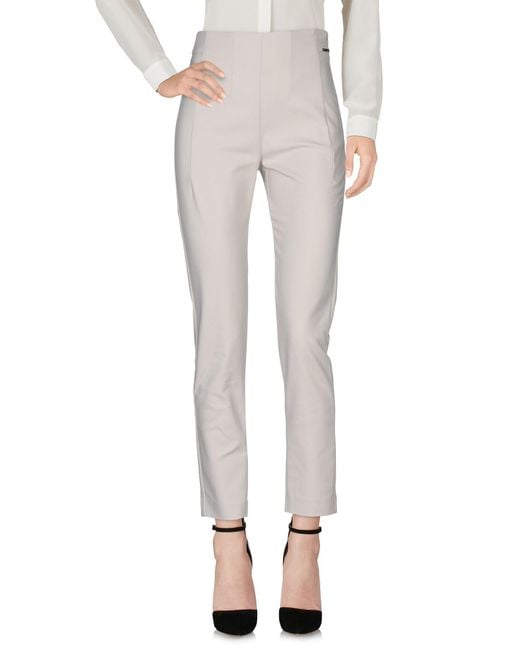 Angelo Marani Gray Light Pants Cotton, Polyamide, Elastane