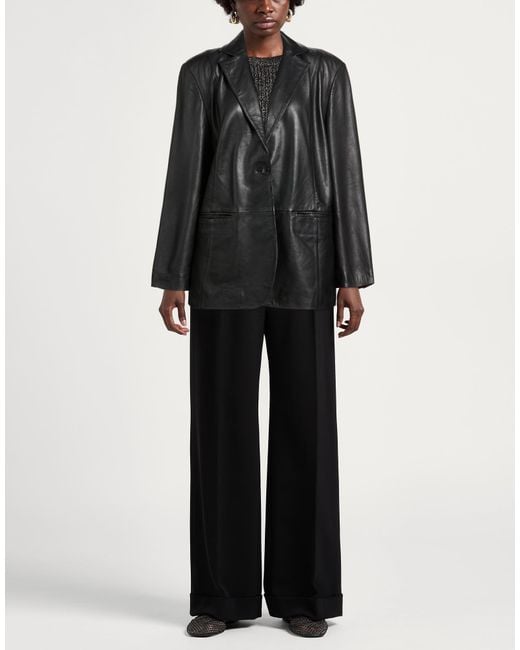 Gestuz Black Blazer Lambskin
