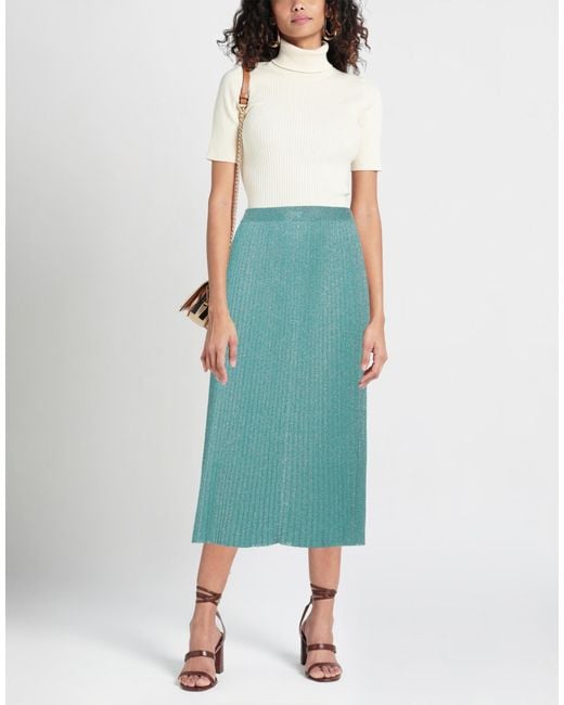 Elisabetta Franchi Blue Midi Skirt