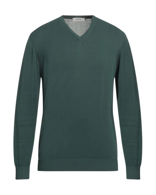 Alpha Studio Green Sweater for men