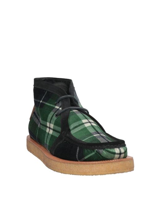 Dolce & Gabbana Green Ankle Boots Textile Fibers for men