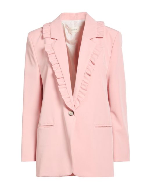 ViCOLO Pink Blazer Polyester, Viscose, Elastane