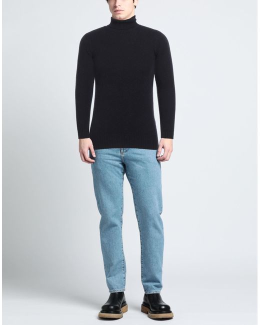 Retois Blue Turtleneck Merino Wool for men