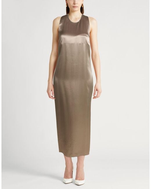 Peserico Natural Taupe Maxi Dress Viscose