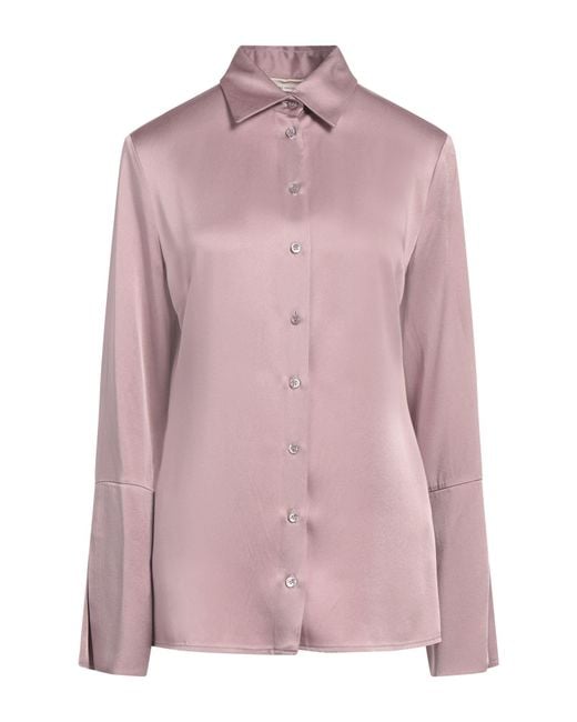 Semicouture Pink Antique Rose Shirt Acetate, Viscose