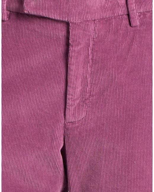 Lardini Purple Pants Cotton, Modal, Elastane for men