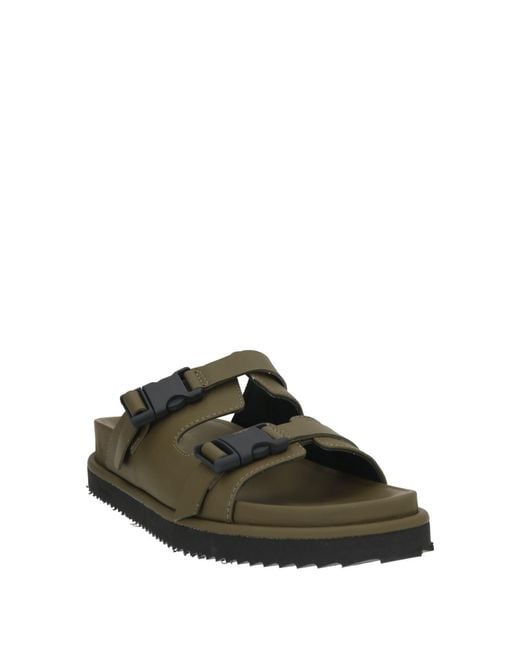 Baldinini Green Sandals Calfskin for men