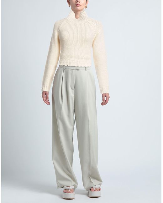 Maje White Ivory Turtleneck Acrylic, Alpaca Wool, Wool