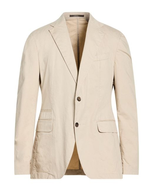 Windsor. Natural Blazer Cotton, Elastane for men