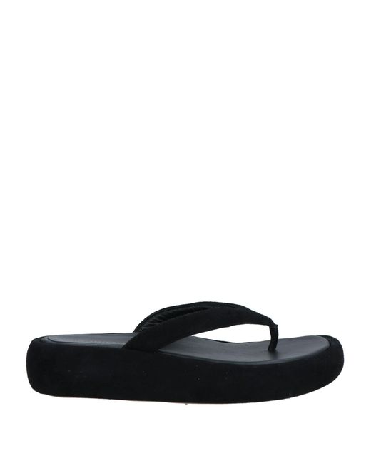 Ilio Smeraldo Black Thong Sandal