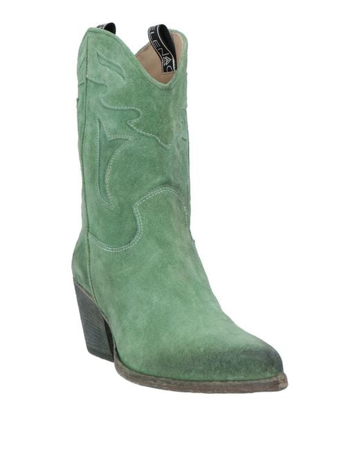 Elena Iachi Green Ankle Boots