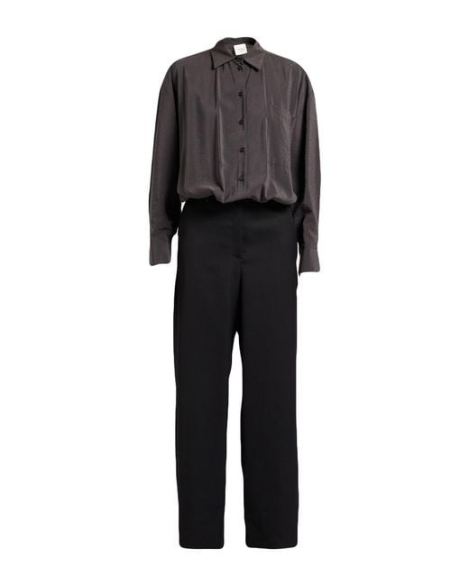 Alysi Black Chocolat Jumpsuit Silk, Polyamide