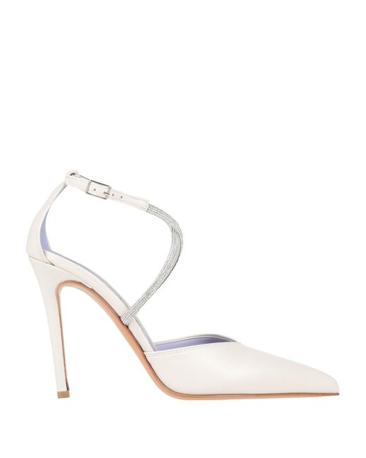 Albano White Light Pumps Leather