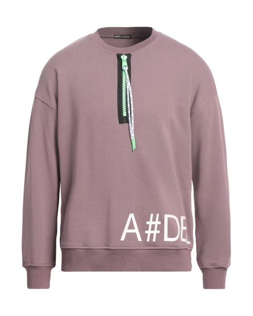 Alessandro Dell'acqua Purple Pastel Sweatshirt Cotton, Polyester for men