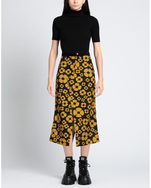 Marni Yellow Midi Skirt