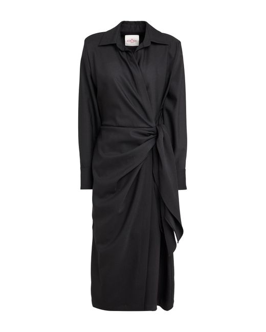 Crida Milano Black Midi Dress
