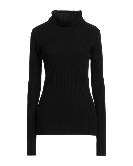 N.O.W. ANDREA ROSATI CASHMERE Black Turtleneck Cashmere, Wool, Viscose, Nylon