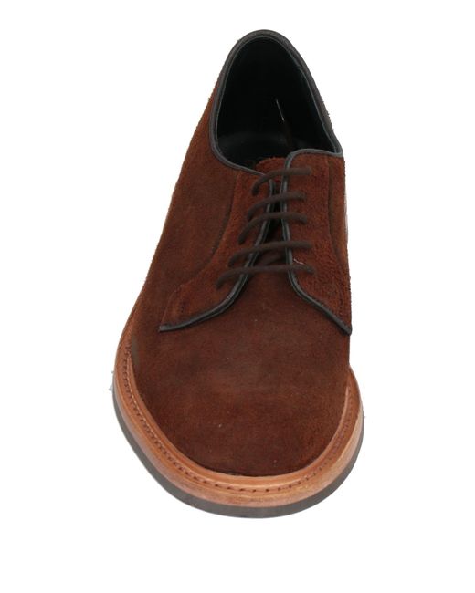 Tricker's Brown Lace-Up Shoes Leather for men