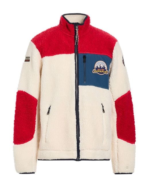 Napapijri Red Sweatshirt Polyester, Polyamide for men