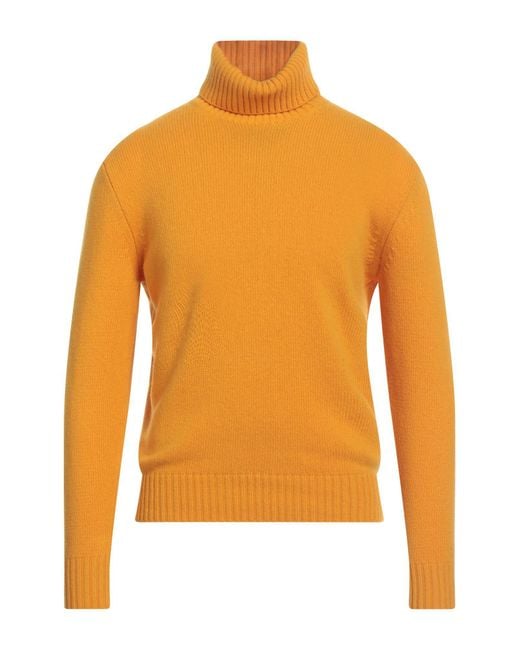 Seven Gauge Rollkragenpullover in Orange für Herren