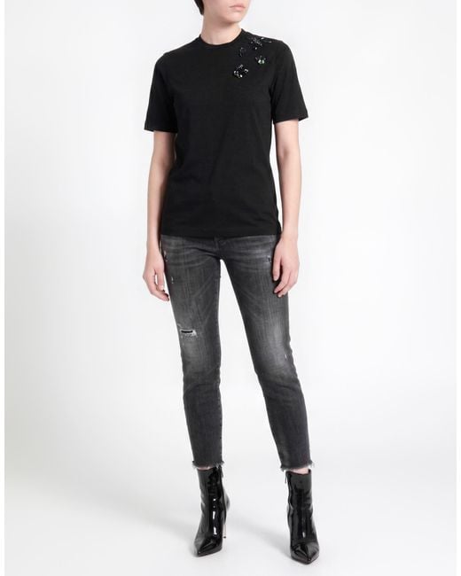 DSquared² Black T-Shirt Cotton