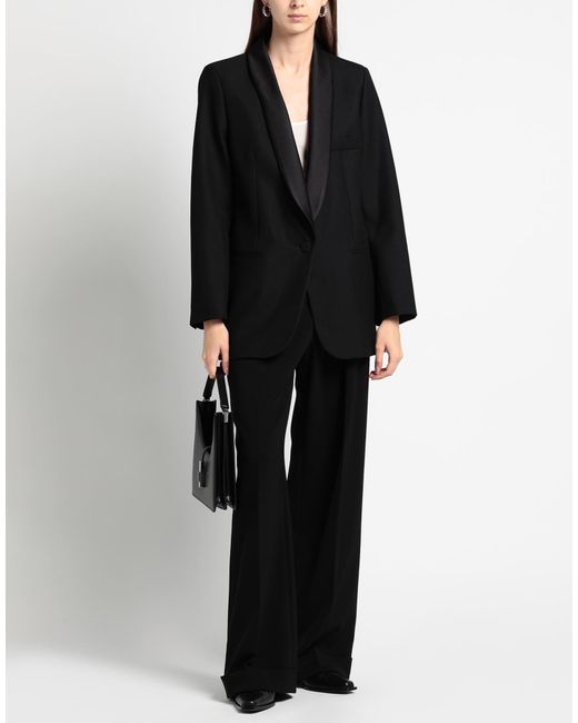 Sandro Black Blazer Polyester, Wool, Elastane