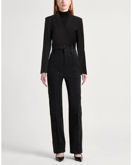 MEIMEIJ Black Blazer Polyester, Wool, Elastane