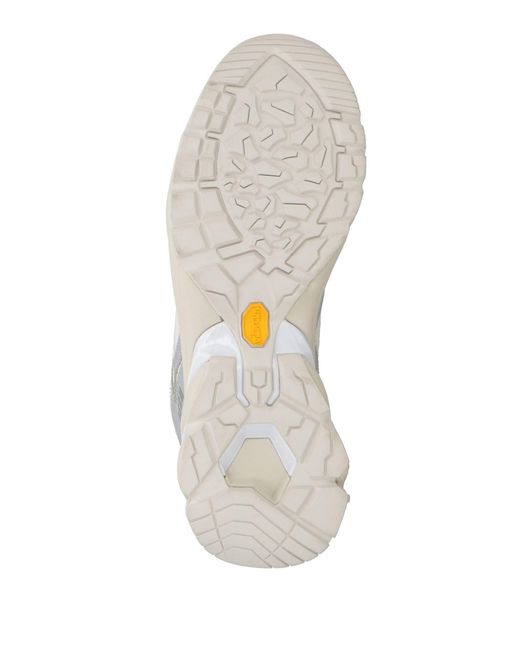 MSGM White Sneakers Leather, Textile Fibers