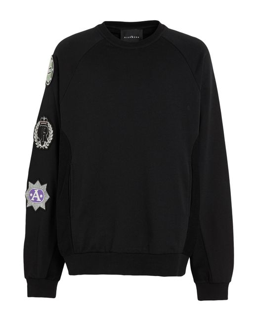 John Richmond Black Sweatshirt Cotton for men