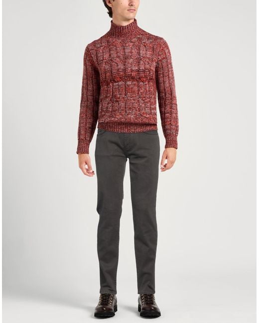 Fred Mello Men's Gray Jeans Cotton, Elastane